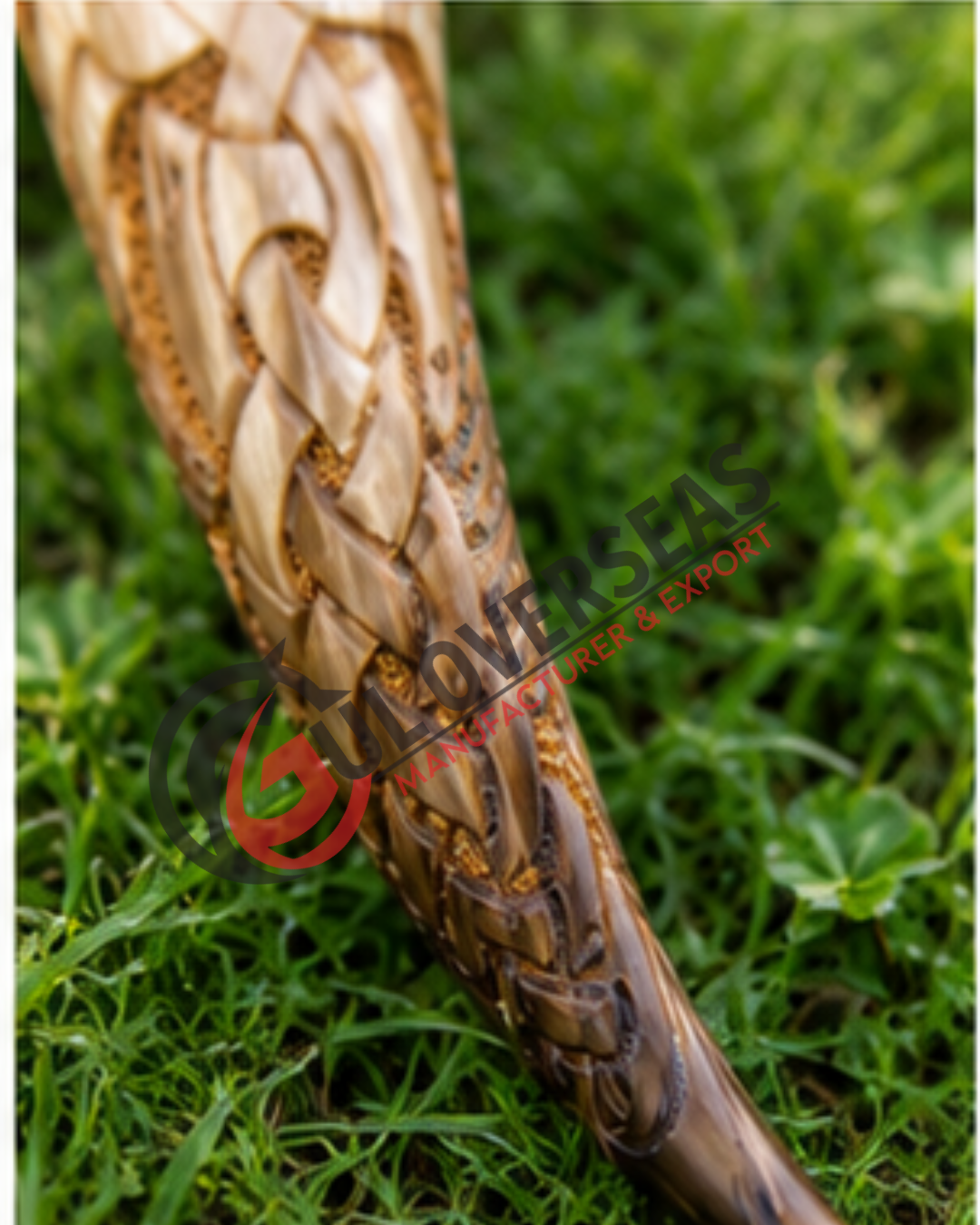 Viking Drinking Horn with Intricate Norse Carving - Image 3