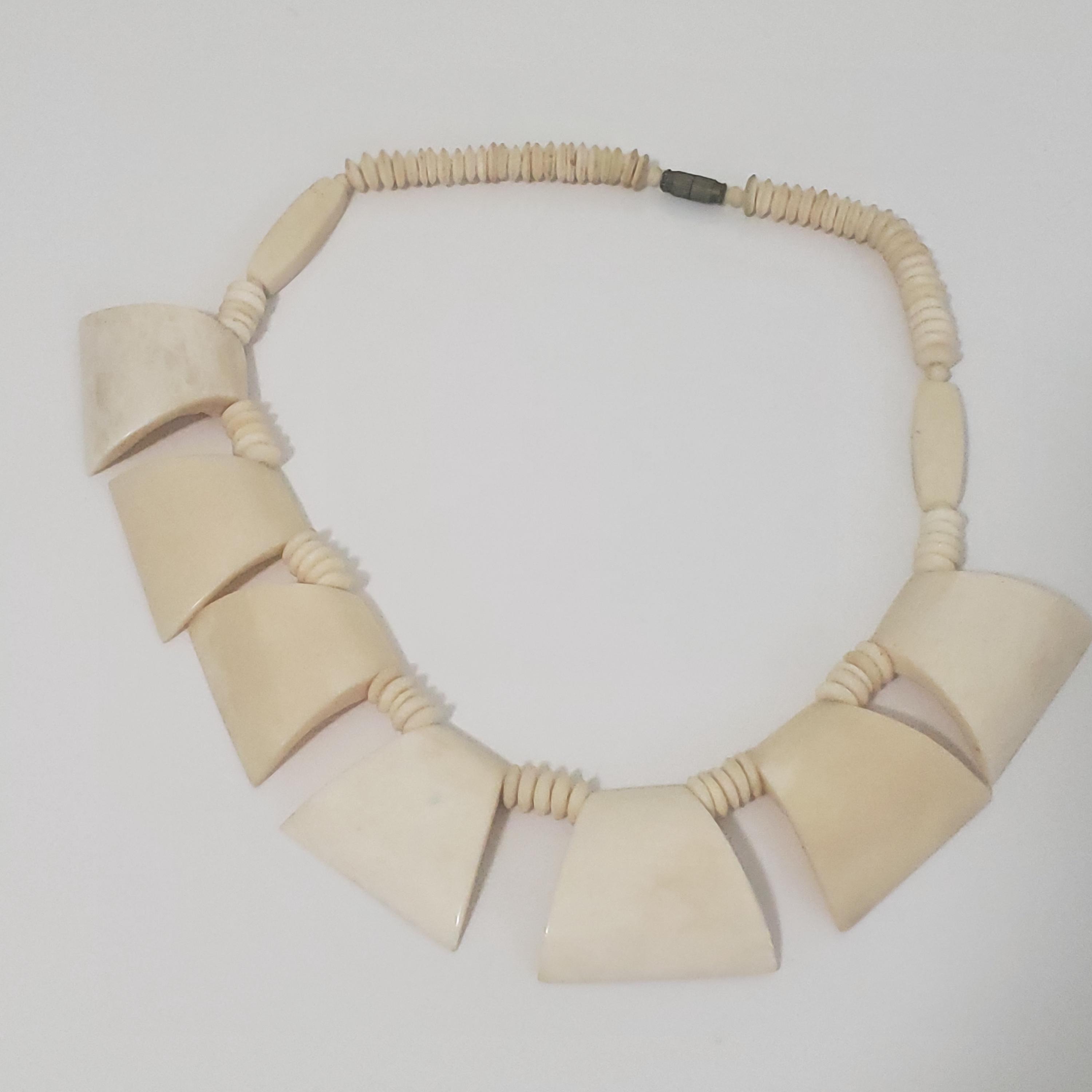 Carved Bone Necklace - Image 2