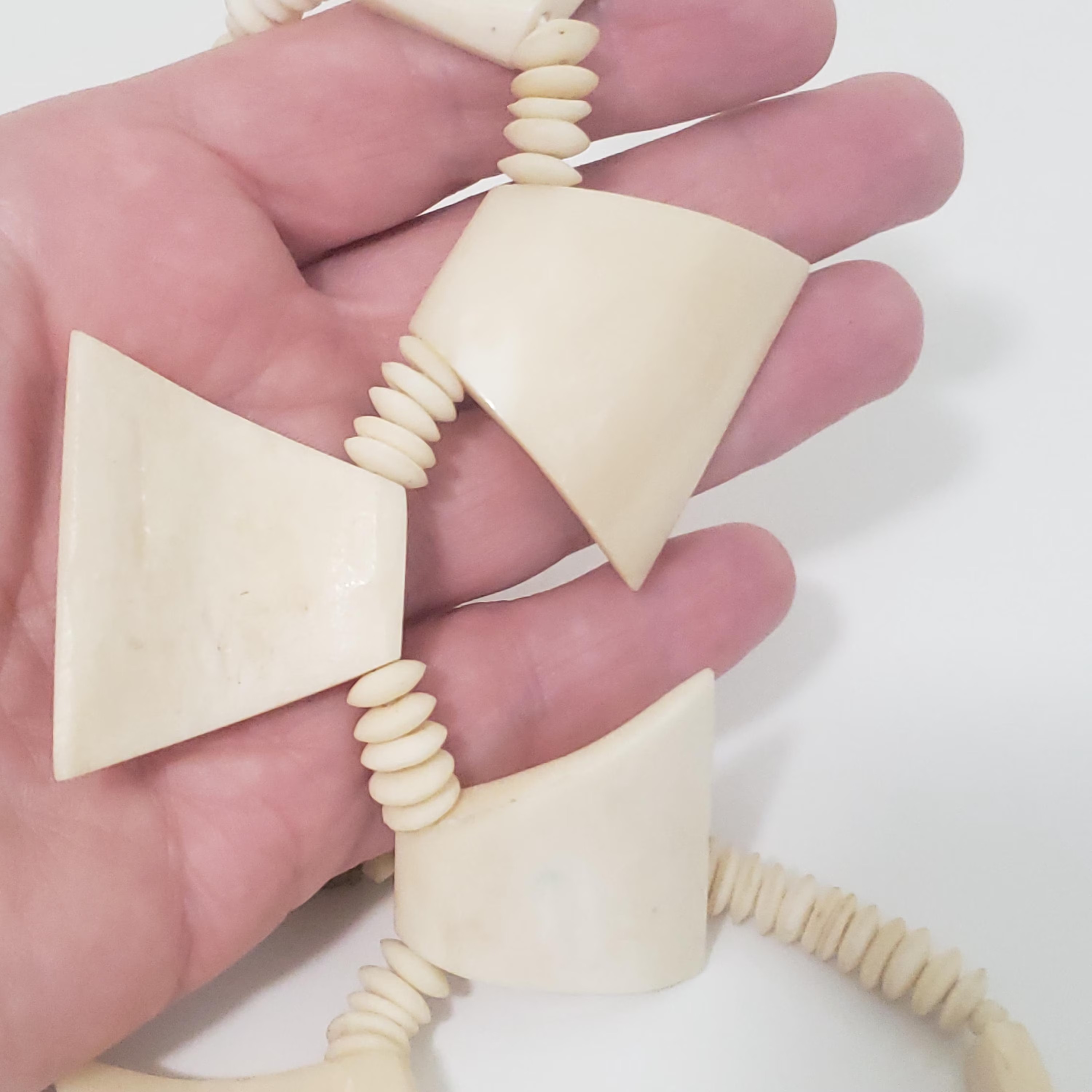 Carved Bone Necklace - Image 3