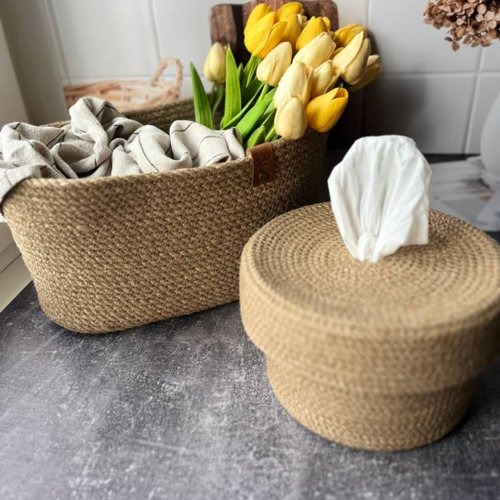 Jute Tissue Box - Image 3