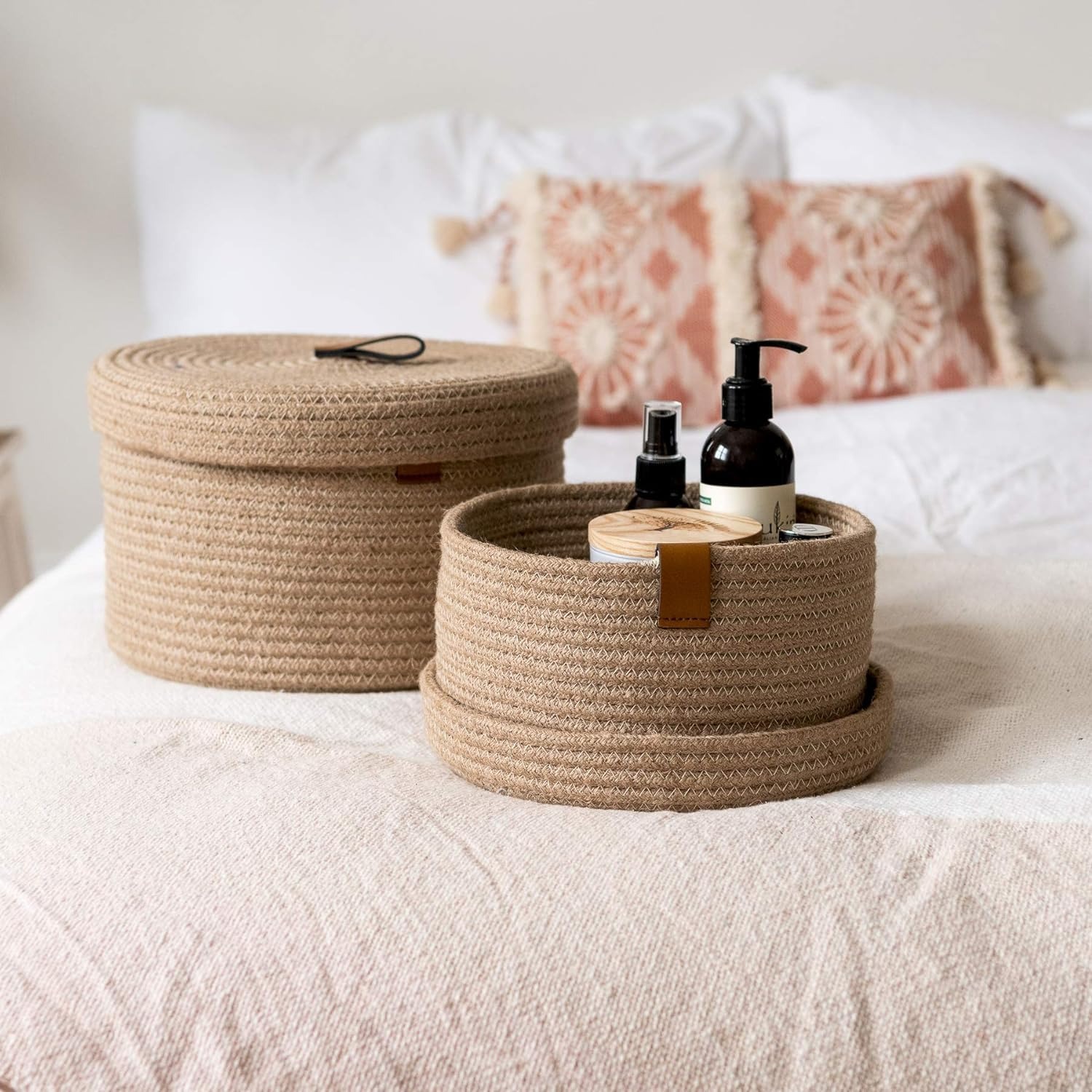 Jute Storage Box Set