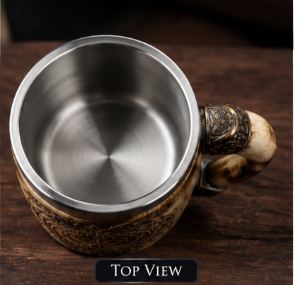 Ornate Viking Rune Tankard Mug - Image 2